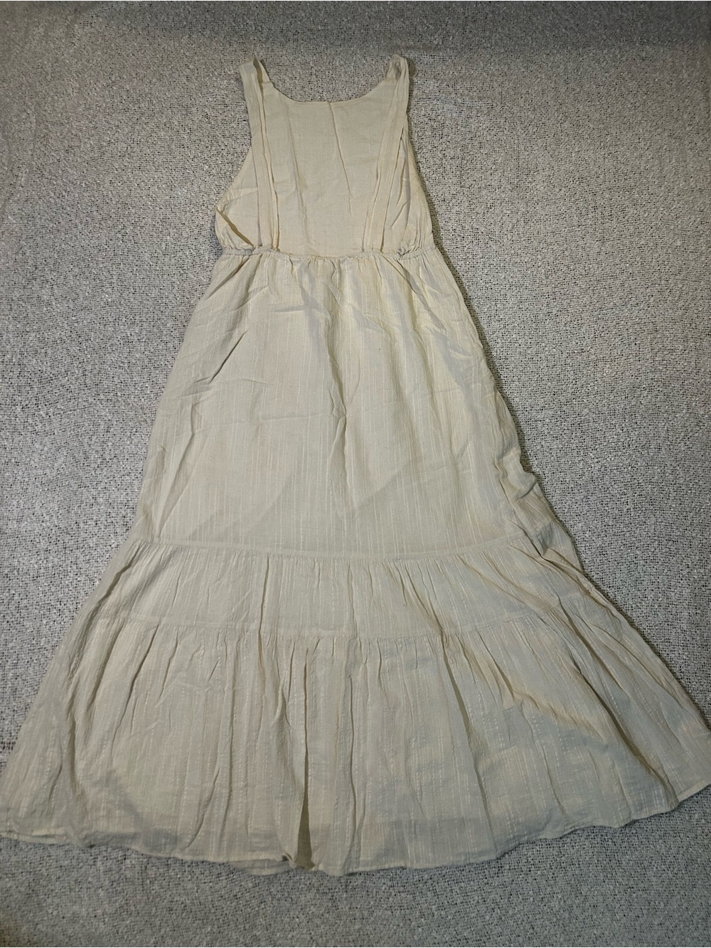 Zara Open Back Cottagecore Bohemian tiered maxi dress size S - Picture 3 of 6